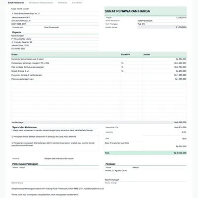 Surat Penawaran Harga